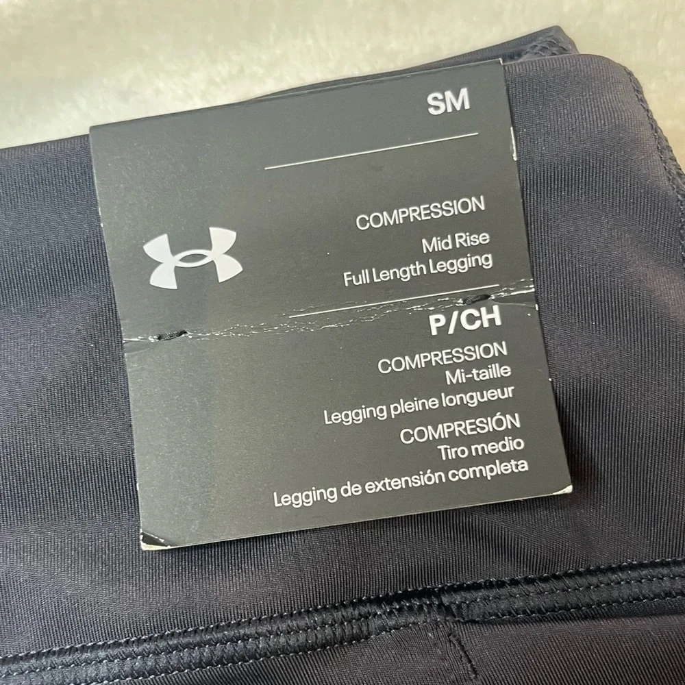 NWT Womens Black and Purple Compression Under Armour Athletic Legging Size S - Picture 7 of 10